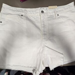 Universal Thread Women's White Denim Shorts, Size 14